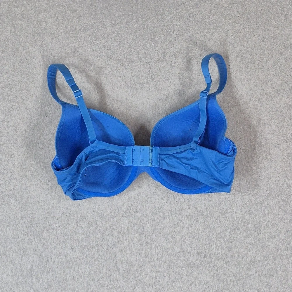 Victoria's Secret Women Bra 34D Blue Lined Perfect Coverage T Shirt